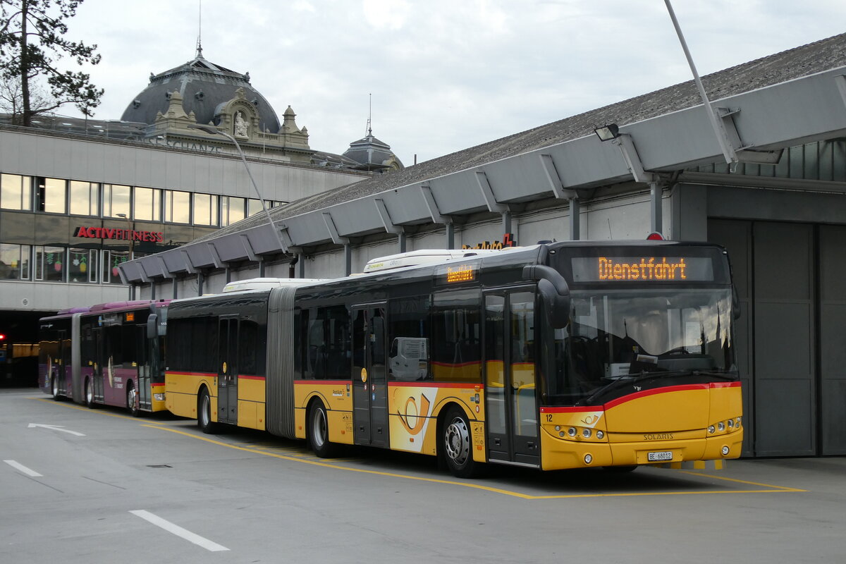 (286'454) - Steiner, Ortschwaben - Nr. 12/BE 68'012/PID 10'071 - Solaris (ex AVA Biel Nr. 8) am 28. April 2026 in Bern, Postautostation