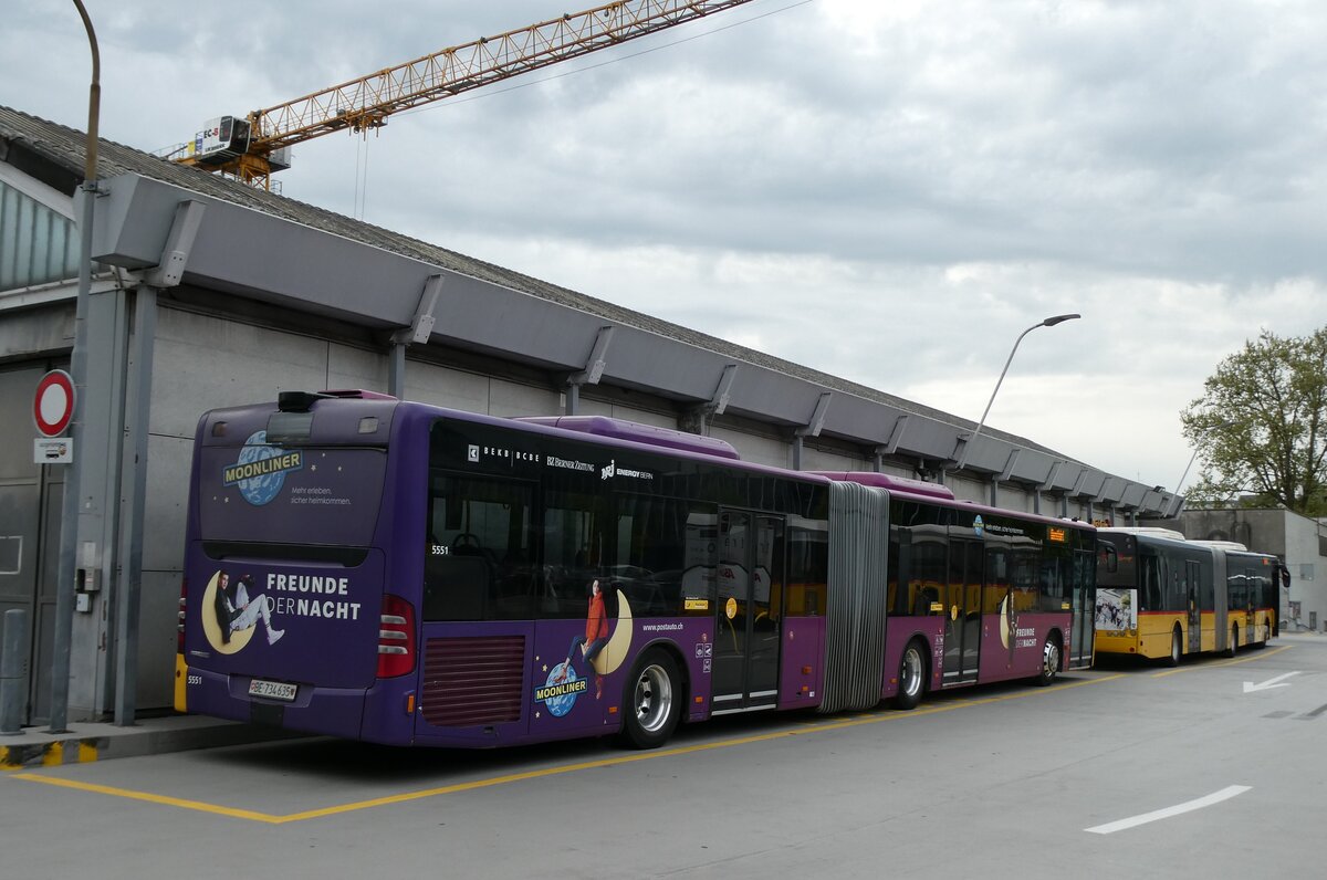 (286'455) - PostAuto Bern - Nr. 5551/BE 734'635/PID 5551 - Mercedes (ex Nr. 635) am 28. April 2026 in Bern, Postautostation