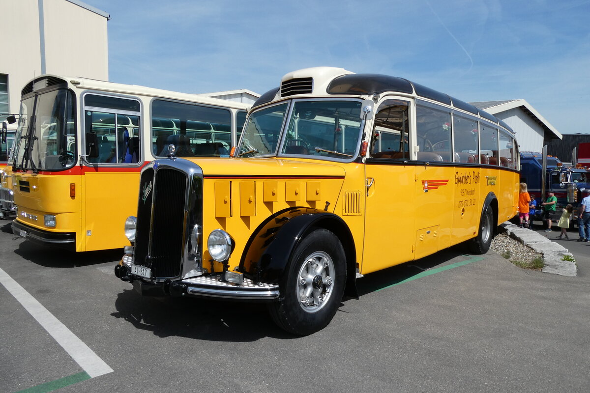 (286'614) - Gm�nder, Weissbad - AI 817 - Saurer/Gangloff (ex P 23'144; ex P 2213) am 2. Mai 2026 in Attikon, Wegm�ller