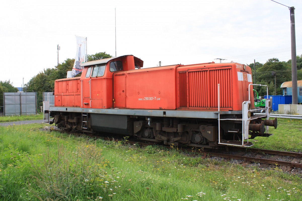 290 001-7 im Aussengelnde des Museums in Koblenz-Ltzel am 22. August 2014.