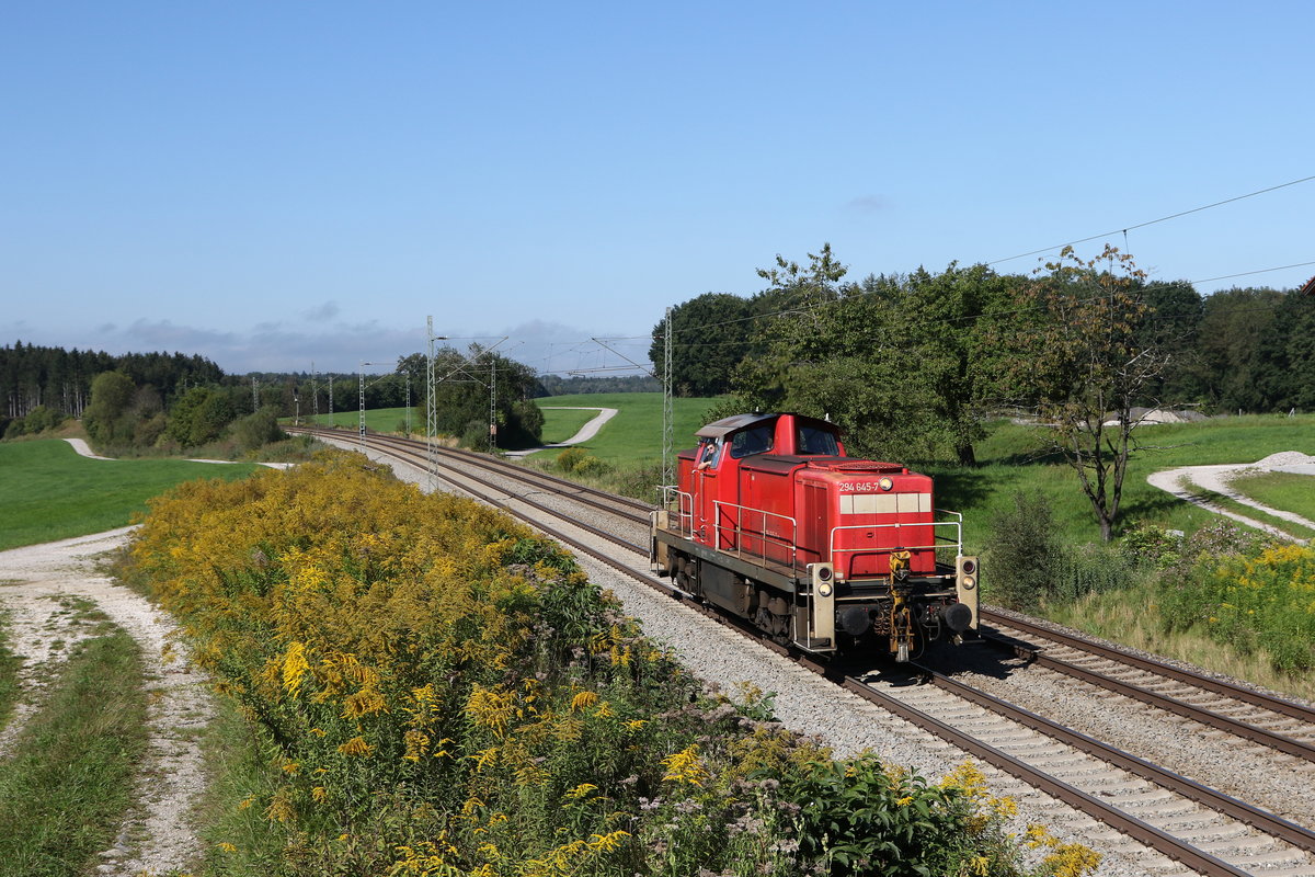 294 645 auf dem Weg nach Traunstein am 9. September 2020 bei Grabensttt im Chiemgau.