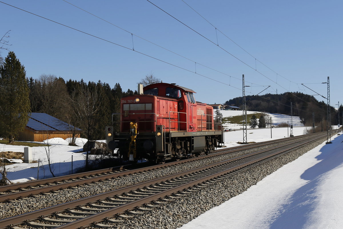 294 767 war 17. Februar 2019 von Traunstein nach Rosenheim unterwegs. Aufgenommen bei Htt, zwischen Bergen und bersee.