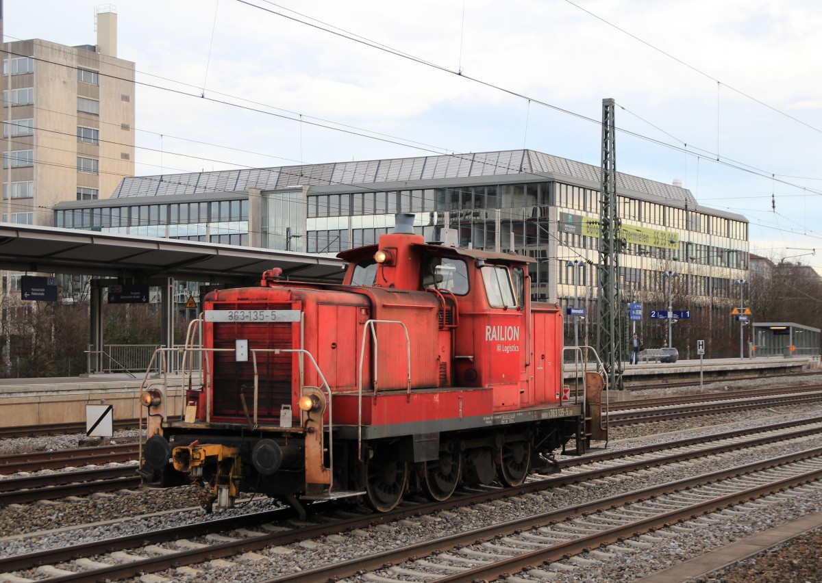 363 135-5 am 3. Januar 2014 in Mnchen-Heimeranplatz.