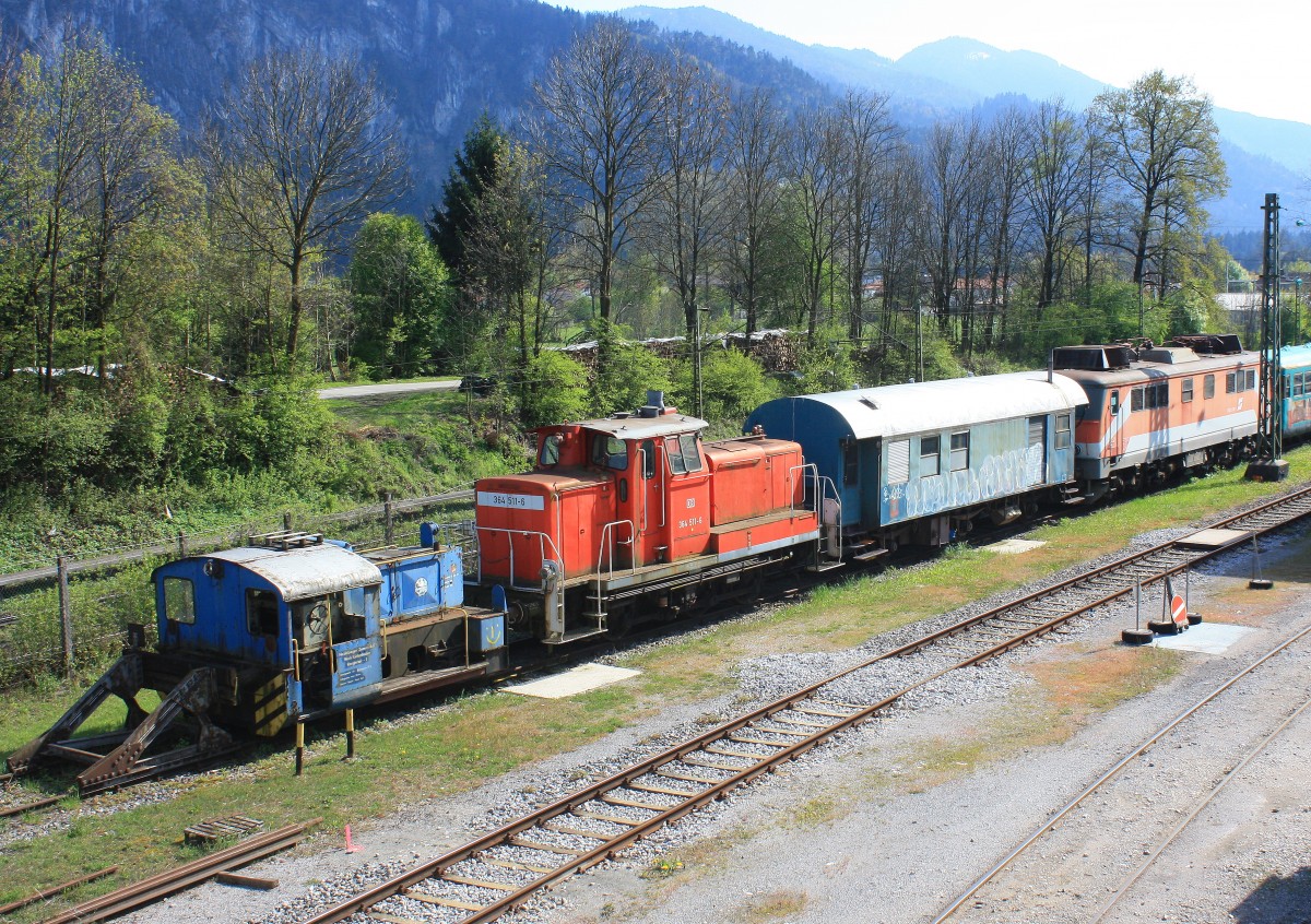 364 511-6 war am 19. April 2014 im Zementwerk in Kiefersfelden abgestellt.