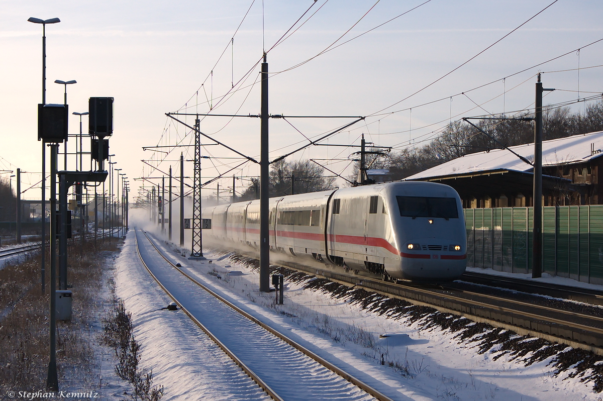 401 007-0  Plattling  als ICE 692 von München Hbf nach Berlin Ostbahnhof in Rathenow. 29.12.2014