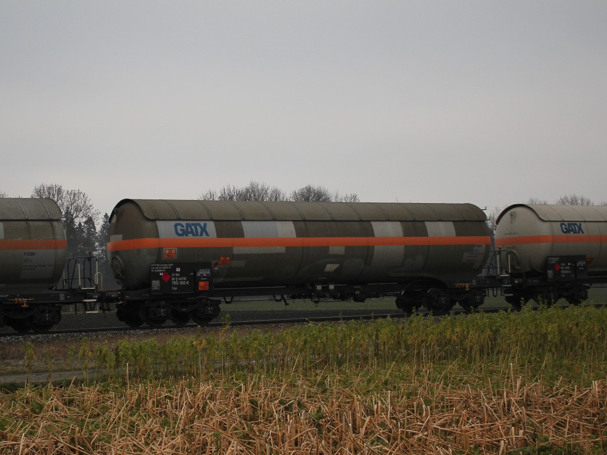 7813 002-8 (Zags) von  GATX  am 30. Dezember 2015 bei Heiligenstadt.