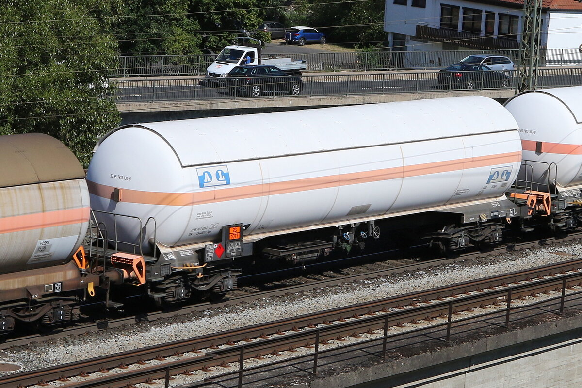 7813 130 (Zags) der  Aretz-GmbH am 8. August 2022 bei Gemnden.