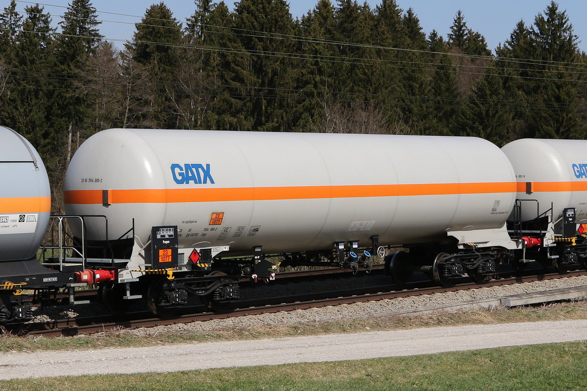 7814 080 (Zags) von  GATX  am 1. April 2021 bei Grabensttt.