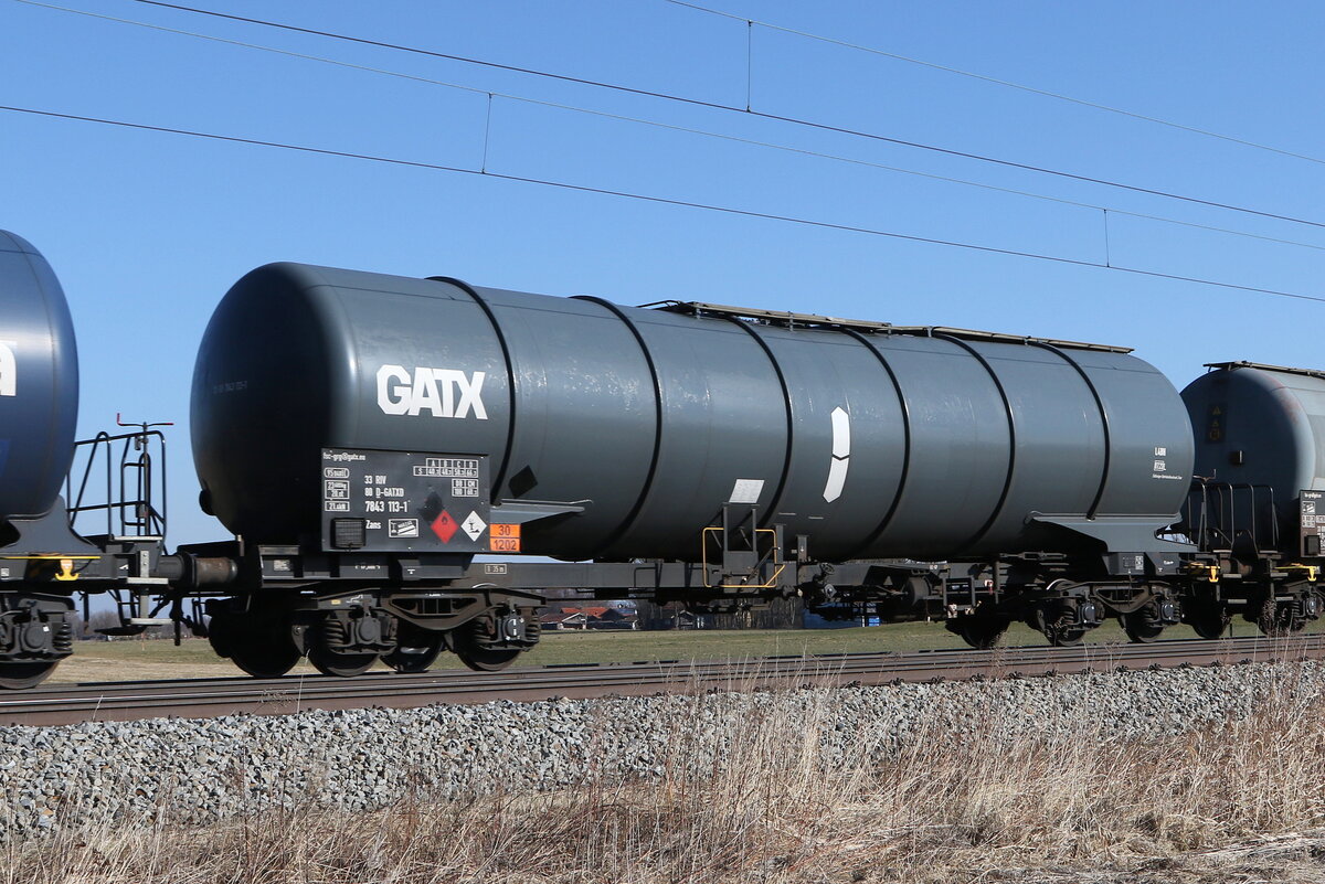 7843 113 (Zans) von  GATX  am 28. Februar 2022 bei bersee.