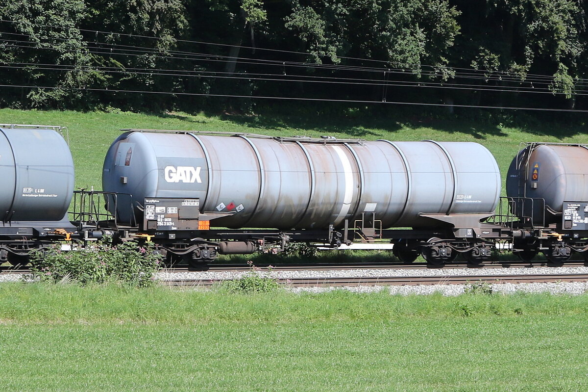 7843 149 (Zans) von  GATX  am 22. August 2023 bei Axdorf.