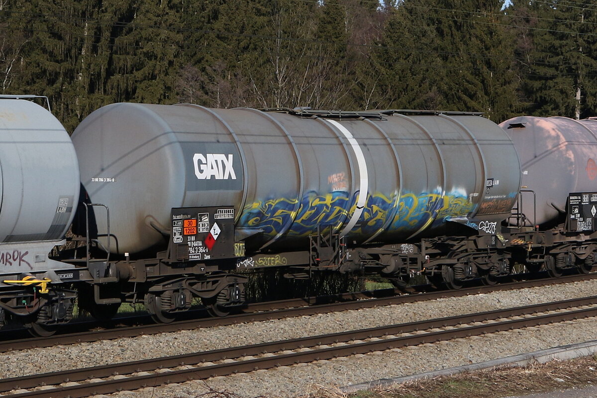 7843 364 (Zans) von  GATX  am 19. Januar 2022 bei Grabensttt.