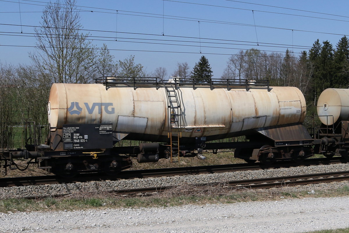 7848 035 (Zans) von  VTG  am 8. April 2020 bei Grabensttt.