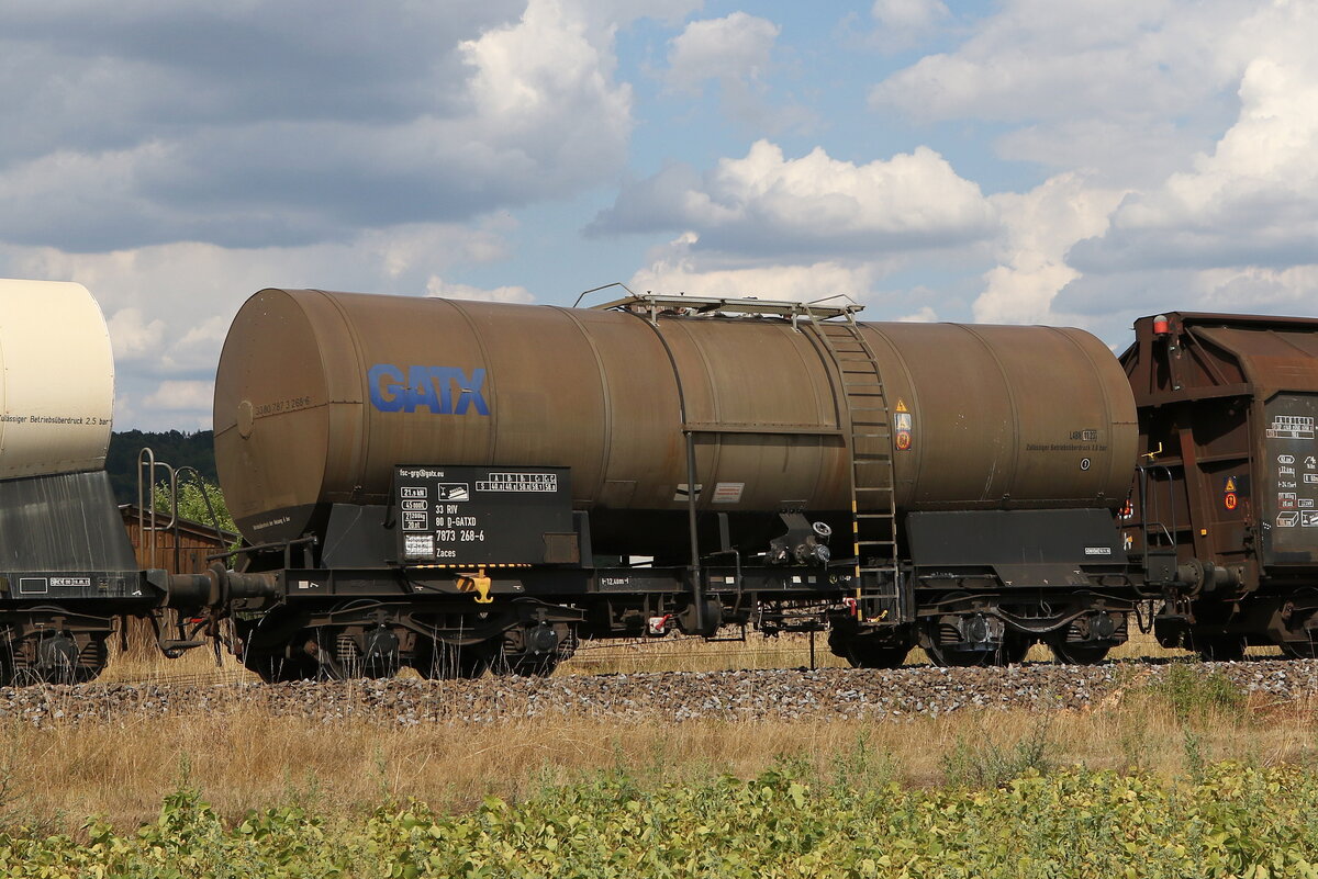 7873 268 (Zaces) von  GATX  am 2. August 2022 bei Freihls/Oberpfalz.