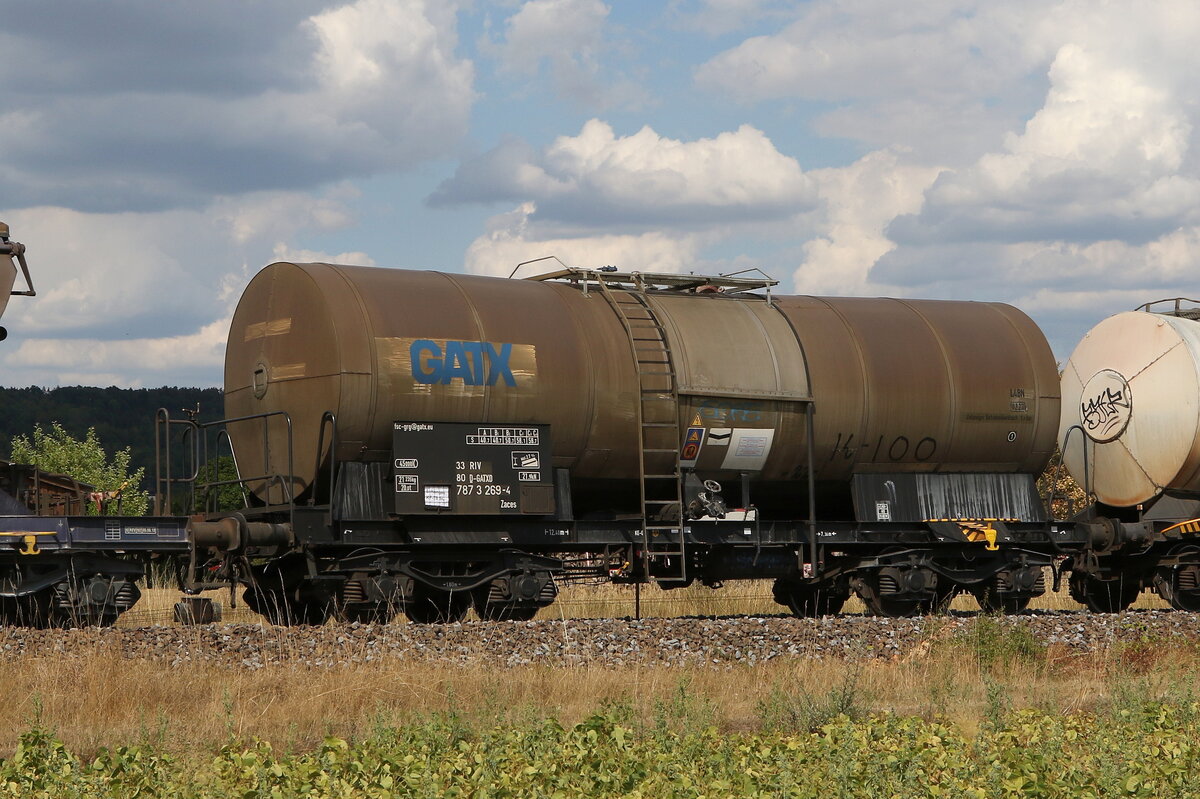 7873 269 (Zaces) von  GATX  am 2. August 2022 bei Freihls/Oberpfalz.