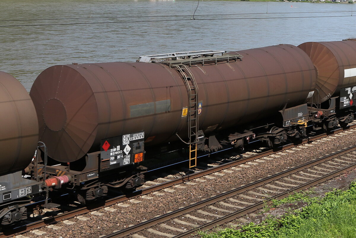 7931 207 (Zacens) von  WASCOSA  am 21. Juli 2021 bei Assmannshausen.