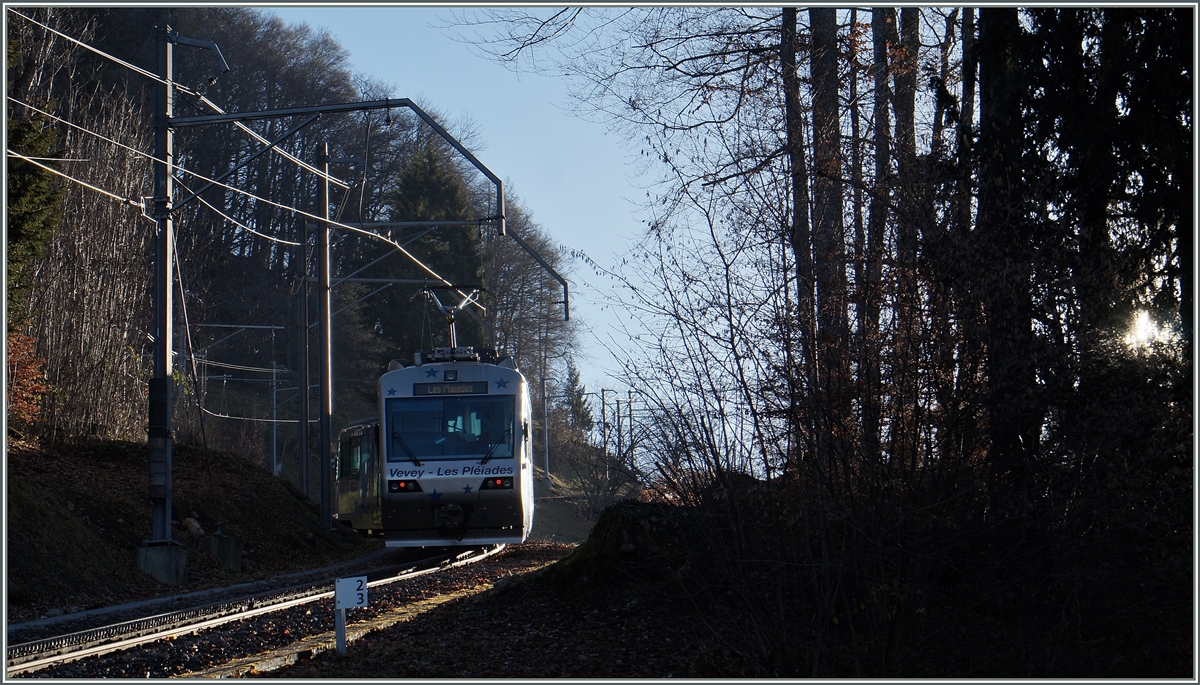 Auf dem Weg Richtung Les Pléiades: der Train des Etoiles. 
23. Dez. 2015