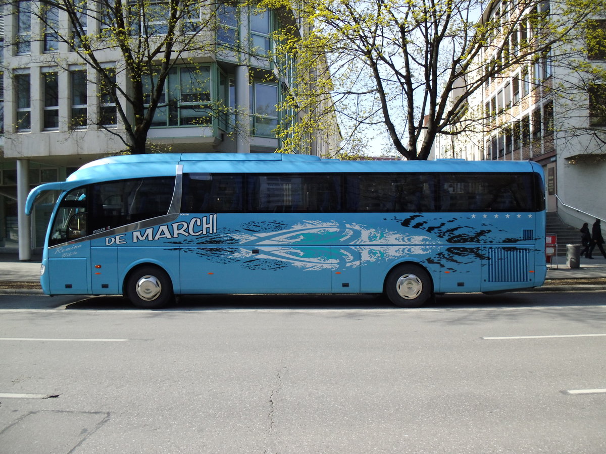 Aus Italien: De Marchi, Arcade - Scania/Irizar i6 am 26. Mrz 2014 in Mnchen (Aufnahme: Martin Beyer)