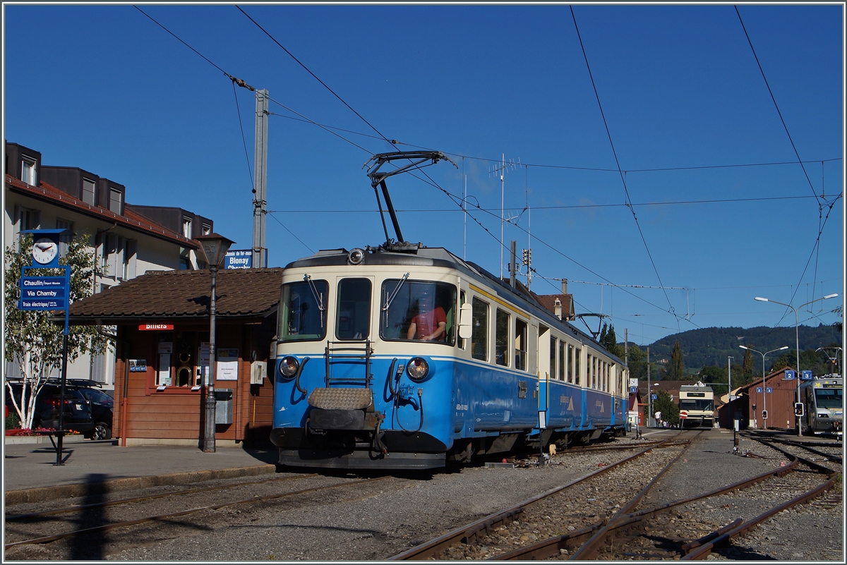 BERNE EN FETE bei der B-C: Und da darf der formsch�ne MOB ABDe 8/8  Berne  nat�rlich nicht fehlen. 
Hier in Blonay, vor der Abfahrt nach Chamby. 
13. Sept. 2014