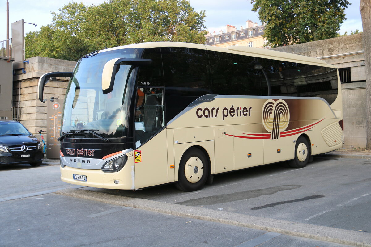 Cars Prier, Lillebonne - Nr. 325/EL 636 FJ - Setra S 511 HD am 21. Juli 2023 in Paris (Aufnahme: Martin Beyer)