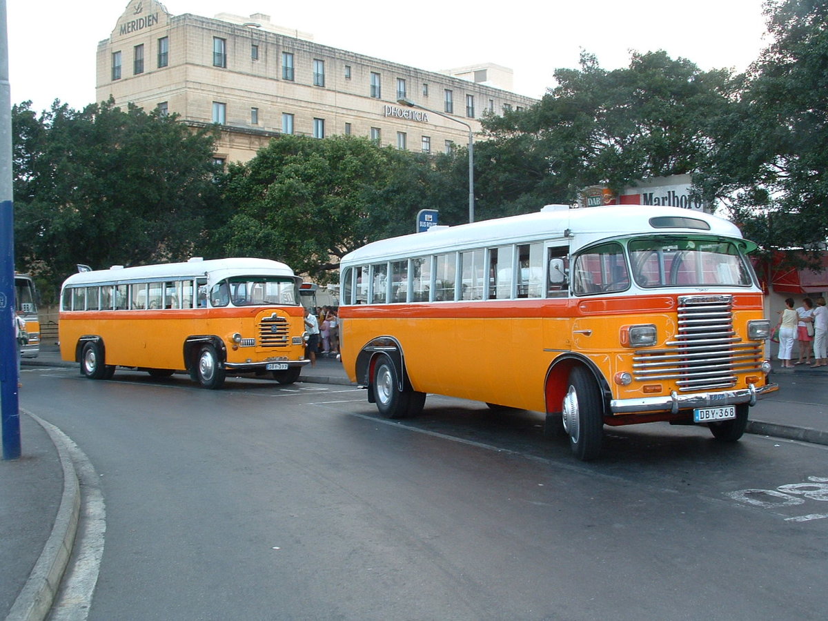 DBY 368
1937 REO Speedwagon
Aquilina B36F
Former Maltese registrations carried:- 2370; 1306; A-1306; Y-1069; Y-0368

Seen here at the Bus Station, Valletta, on 29th September 2005.