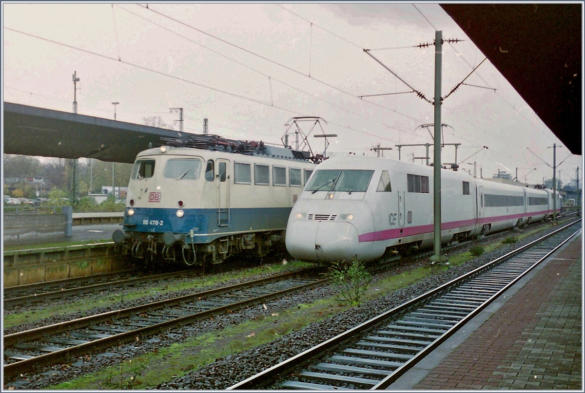 Der DB ICE 410 (ICExpermental) in Mannheim.
Analog Bild
13. Nov. 1996