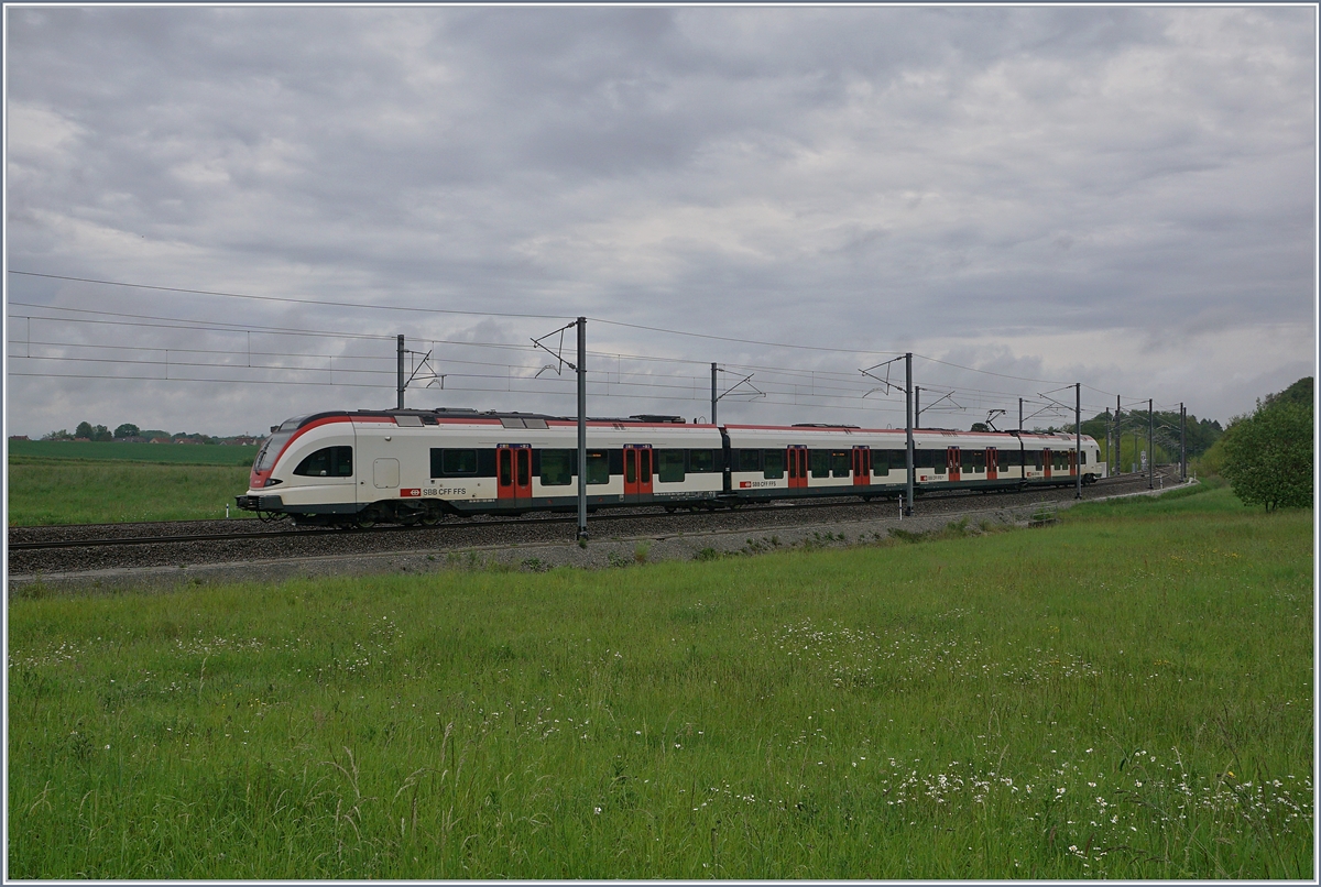 Der SBB RABe 522 206 erreicht als RE 18168 von Biel/Bienne kommend Meroux TGV.

28. Mai 2019 