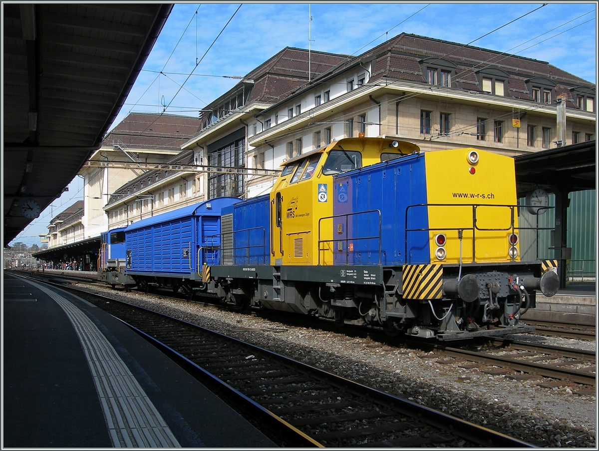 Die Am 847 906-5 0 (UIC: 98 855 847 906-5 CH-WRSCH) in Lausanne. 
28. März 2015