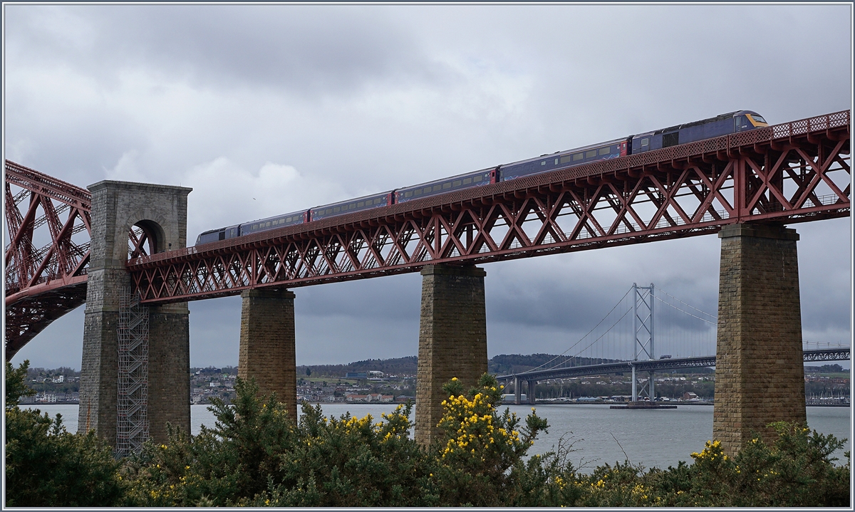 Die im Langstreckendienste nun abgelösten Class 43 HST 125 haben im Regionalverkehr in Schottland eine neuen Heimat gefunden. Bei Nordqueens Ferry am 23. Apirl 2018.

