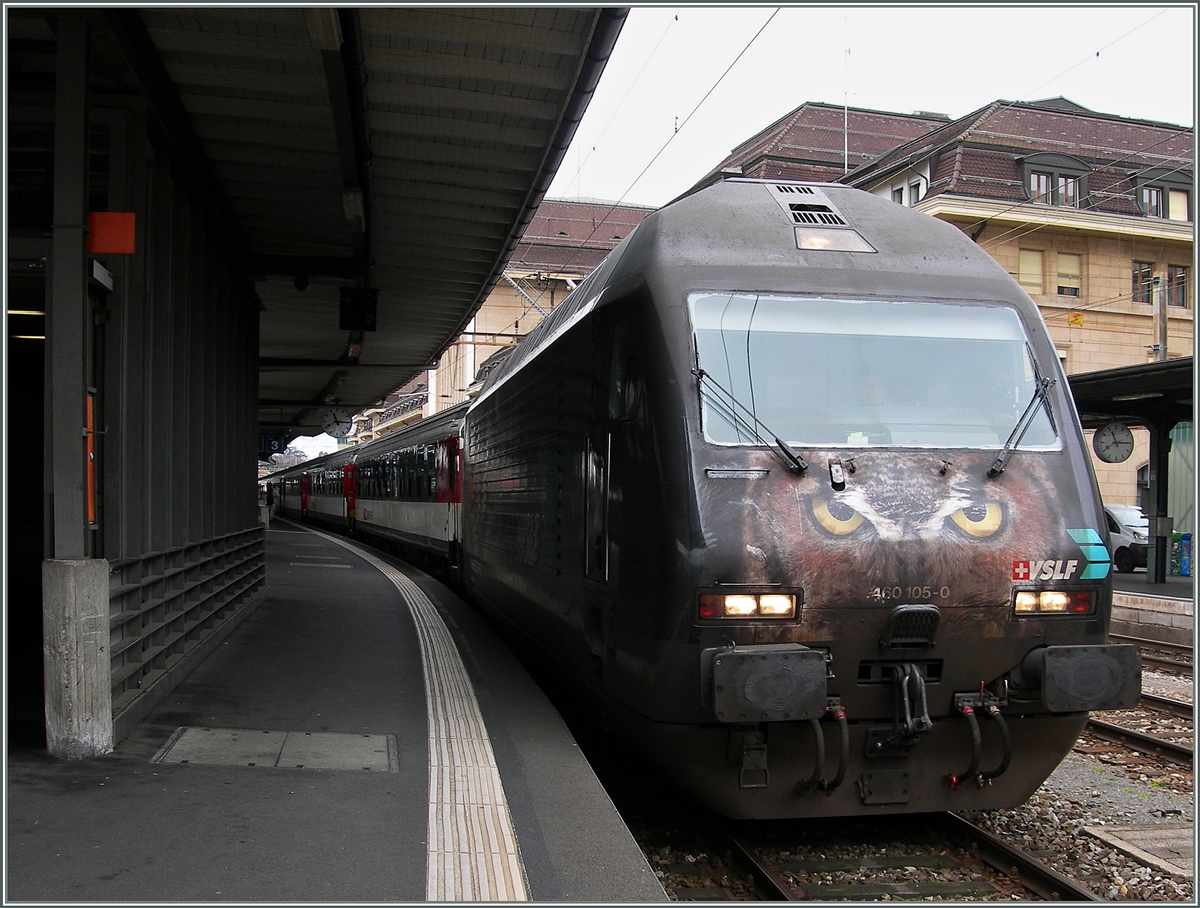 Die SBB Re 460 105-0 in Lausanne.
3. Dez. 2014