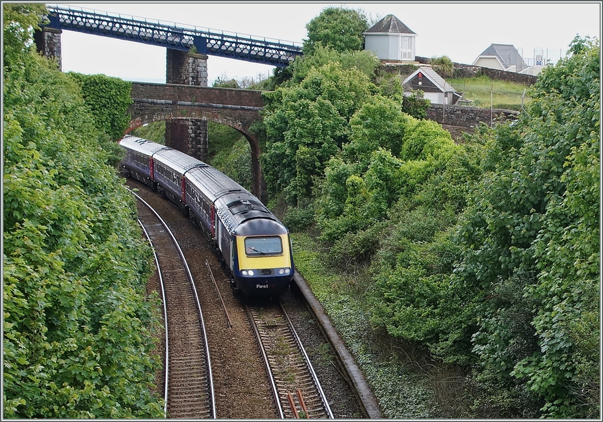 Ein First Great Western HST erreicht Teignmouth. 12. Mai 2014