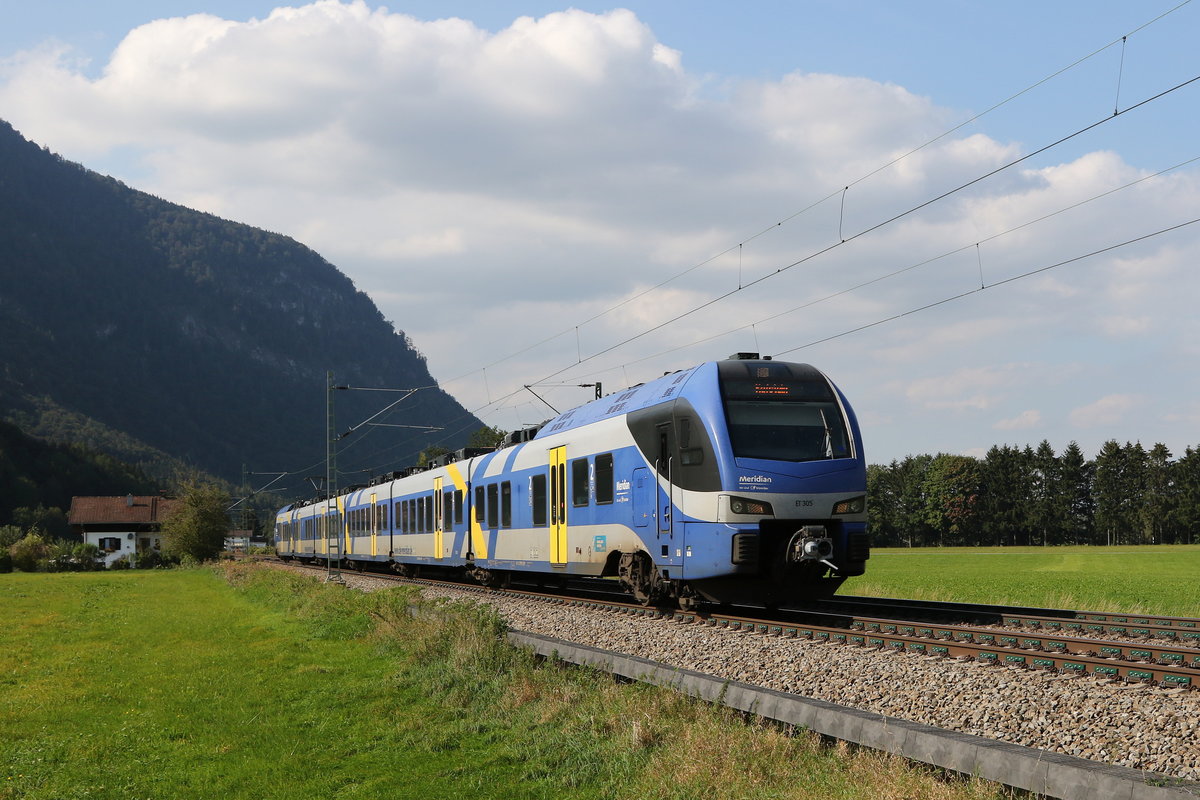 ET 305 am 10. September 2020 bei Niederaudorf.