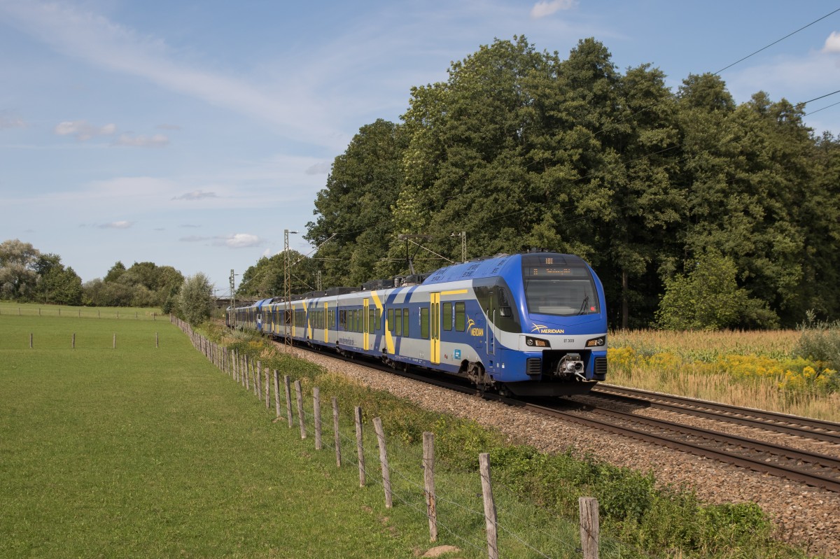 ET 309 von Mnchen kommend am 25. August 2015 bei Vogl.