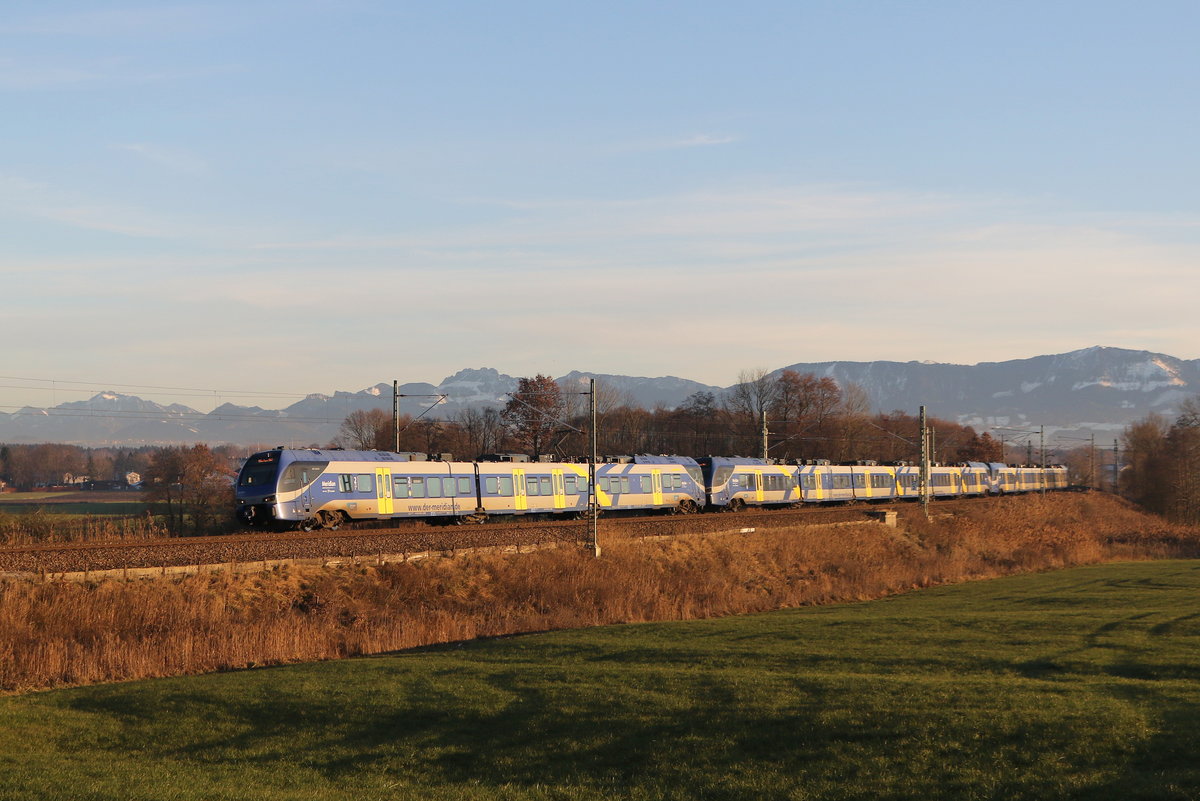 ET 3xx auf dem Weg nach Mnchen. aufgenommen am 6. Dezember 2019 bei Rann.