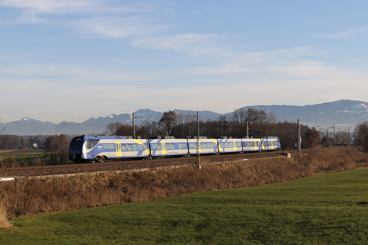 ET 3xx war am 6. Dezember 2019 bei Rann nach Mnchen unterwegs.