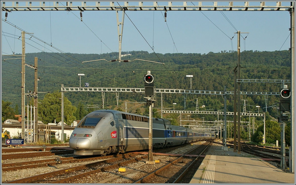 Infolge Bauarbeiten wurde der TGV Bern - Paris über Biel/Bienne