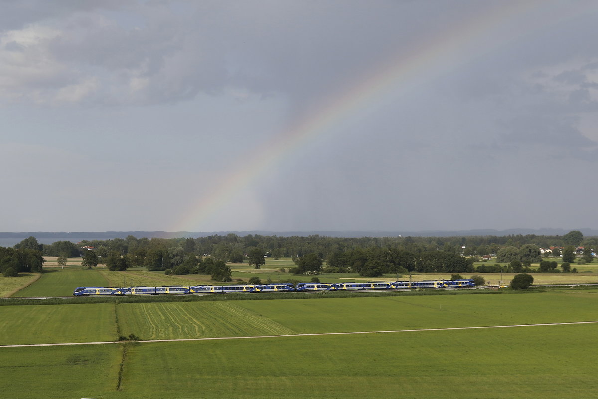 Meridian Doppeleinheit am 28. Mai 2018 bei Bernau am Chiemsee.