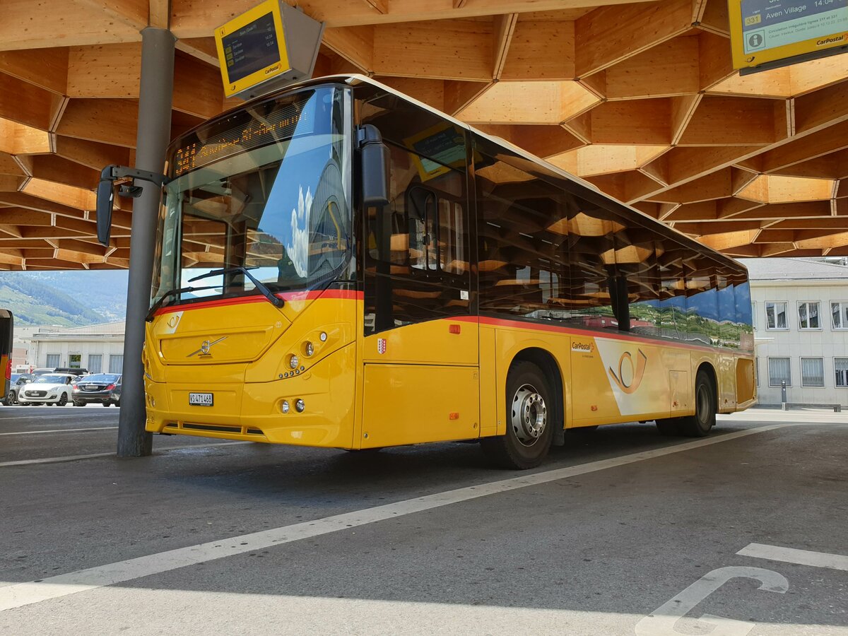 Postauto Wallis - Nr. 39/VS 471'468 - PID 10879 - Volvo le 3 Aot 2022  Sion, gare