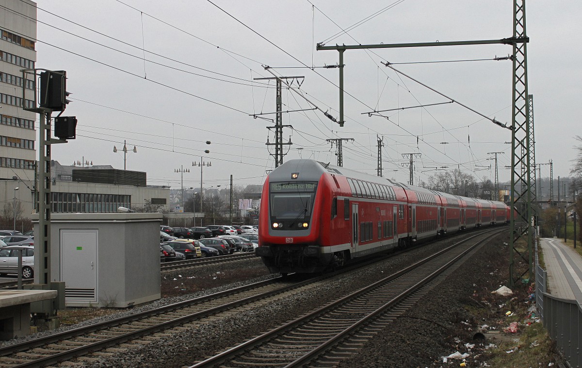 RE 5 nach Koblenz Hbf in Koblenz-Stadtmitte (18.02.2015)