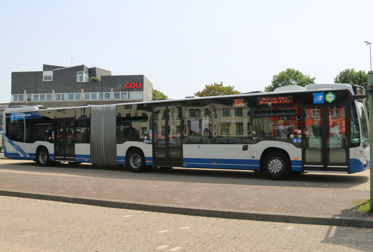 SR Remscheid - Nr. 111/RS-VL 11 - Mercedes am 18. Juni 2022 in Remscheid (Aufnahme: Martin Beyer)