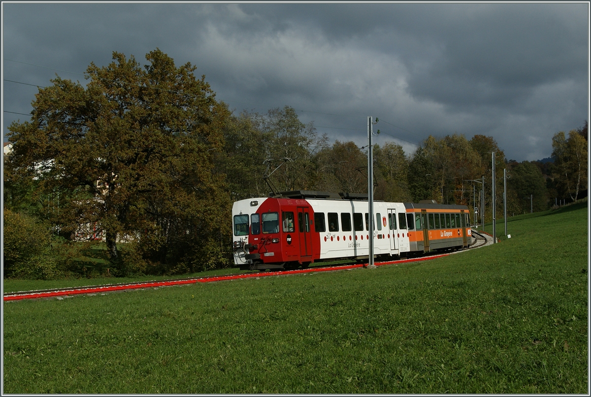 TPF Regioanlzug zwischen Châtel St-Denis und Remaufens. 
30 Oktober 2013