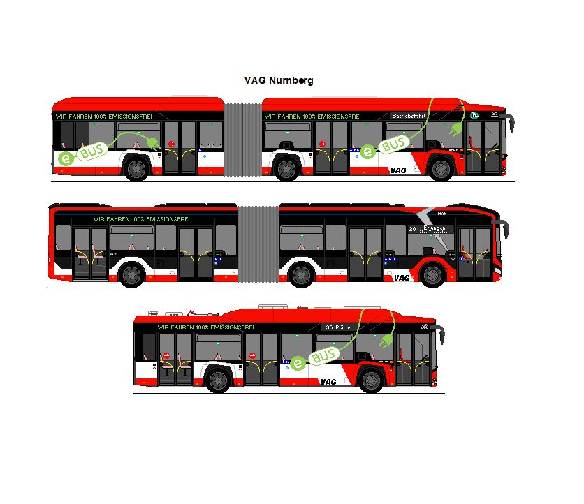 VAG Nrnberg - Solaris Urbino 18 electric - MAN Lion's City 18E + Solaris Urbino 12 electric