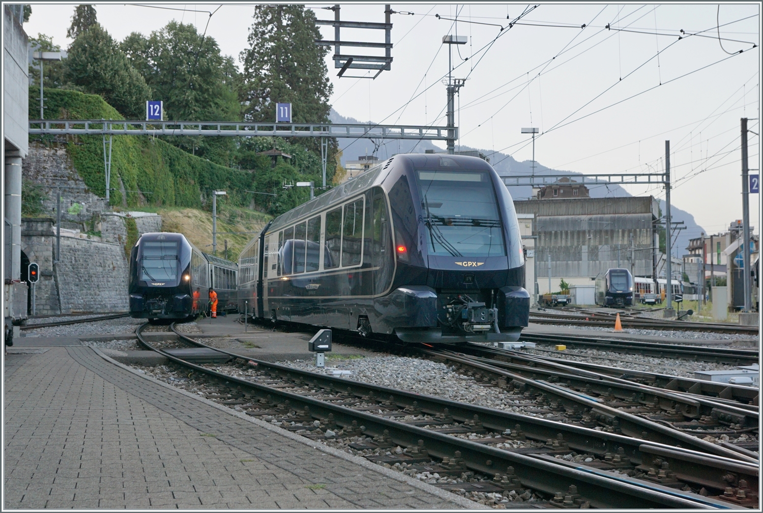 Der MOB Golden Pass Express GPX 4064 wird in Montreux bereit gestellt. 

24. Aug. 2023