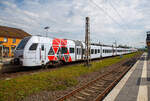 Der CFL Stadler KISS 2308 als RE 11  DeLux-Express  gekuppelt hier am Ende mit dem fünfteilige SÜWEX Stadler FLIRT³  - 429 116 / 429 616 als RE 1  Südwest-Express  nach Koblenz