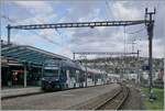 Zwei AVA BDWM ABe 4/8 'Diamant' verlassen Bremgarten in Richtung Dietikon. 

6. Dezember 2024