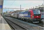 Der Anfang vom Ende - eine ganz neue SBB Cargo 193 065 (91 80 6193 063-5 D-NRAIL) steht mit einem Güterzug in Vevey und hat somit schonmal einen Umlauf einer SBB Re 4/4 II eingenommen. Somit werden die Re 4/4 II nun auch im Güterverkehr woh ...