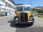 (219'592) - Schlapp, Cottens - FR 300'537 - Saurer/Saurer (ex SATEG, Lausanne; ex P 23'086; ex P 2138) am 9. August 2020 beim Bahnhof Biglen