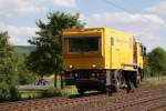 Ein LKW auf Schienen in Thngersheim am 31.07.10