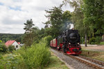 In Elend konnte am 16.08.16 die 99 7245-6 mit ihrem Zug aus Nordhausen Nord nach Drei Annen Hohne kurz vor der Einfahrt in den dortigen Bahnhof fotografiert werden.