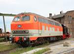 218 137-8 in seltener Lackierung im DB-Museum in Koblenz.