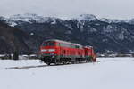 218 401 mit einem Schneepflug am 5.